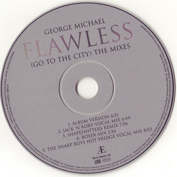 George Michael : Flawless (Go To The City)  (The Mixes) (CD, Maxi)