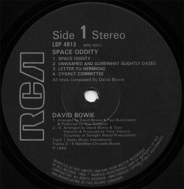 David Bowie : Space Oddity (LP, Album, RE)