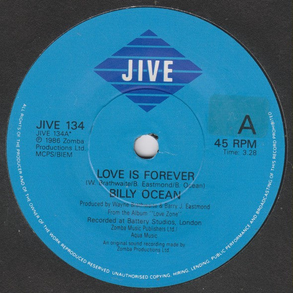 Billy Ocean : Love Is Forever (7", Single)