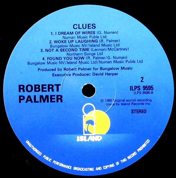 Robert Palmer : Clues (LP, Album)