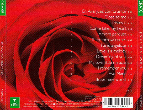 José Carreras : Passion (CD, Album)