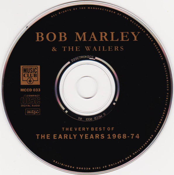 Bob Marley & The Wailers : The Very Best Of The Early Years 1968-74 (CD, Comp, RE, Dis)