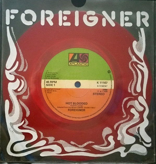 Foreigner : Hot Blooded (7", Single, Red)