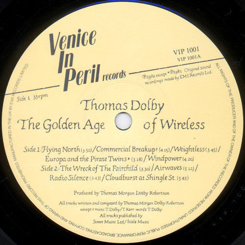 Thomas Dolby : The Golden Age Of Wireless (LP, Album)