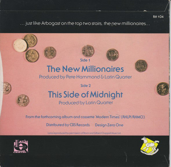 Latin Quarter : The New Millionaires (7", Single)