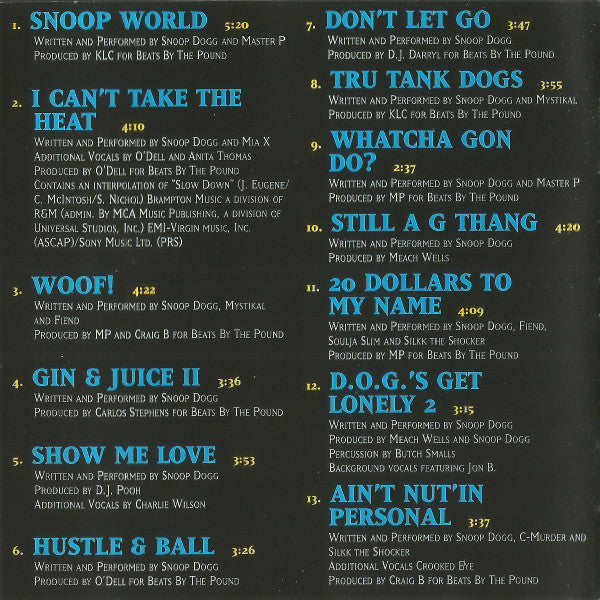 Snoop Dogg : Da Game Is To Be Sold, Not To Be Told (CD, Album, EMI)