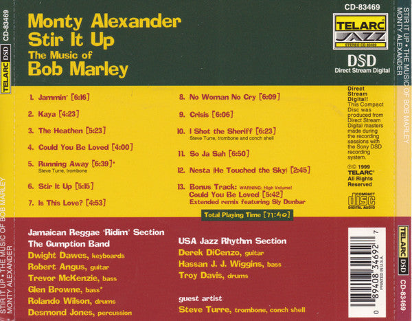 Monty Alexander : Stir It Up - The Music Of Bob Marley (CD, Album)