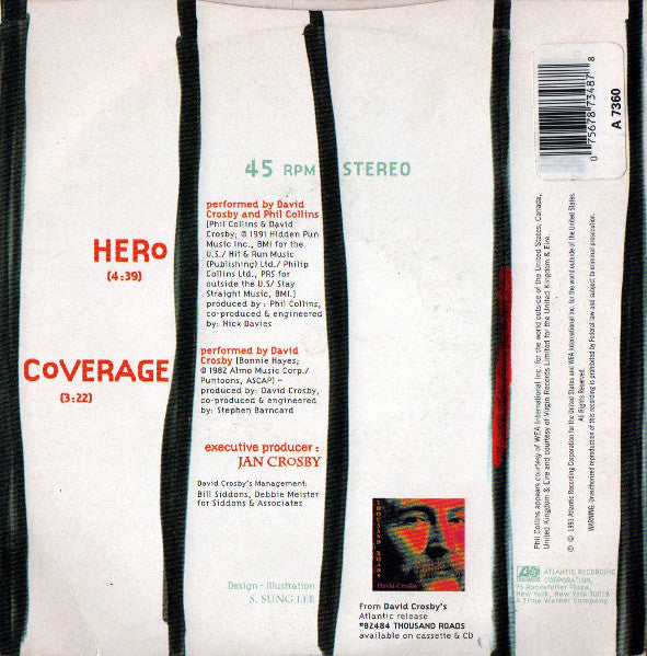 David Crosby Featuring Phil Collins : Hero (7")