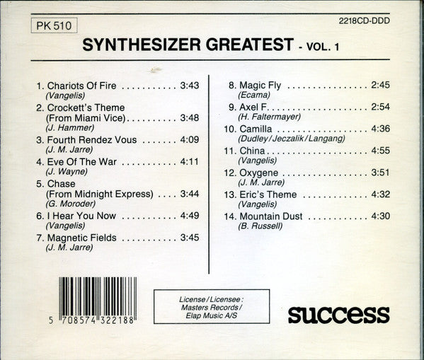 Bob Russell (2) : Synthesizer Greatest Vol. 1 (CD, Comp)