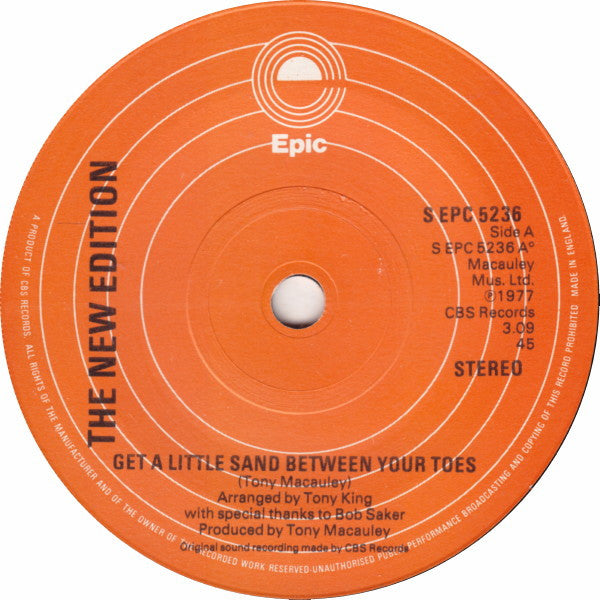 The New Edition : Get A Little Sand Between Your Toes (7", Single)