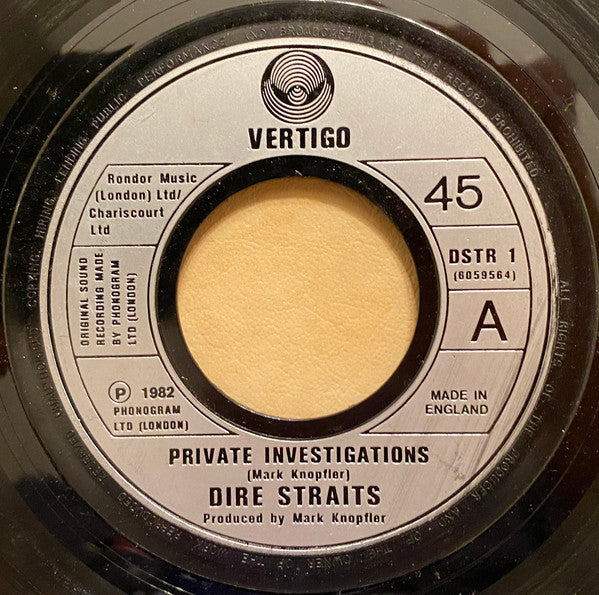 Dire Straits : Private Investigations (7", Single, Sil)