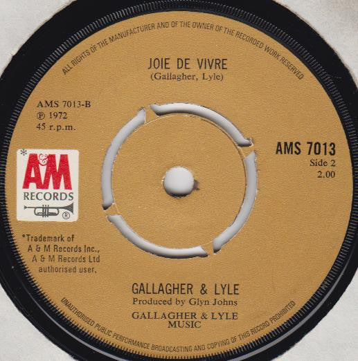 Gallagher & Lyle : Give A Boy A Break (7")