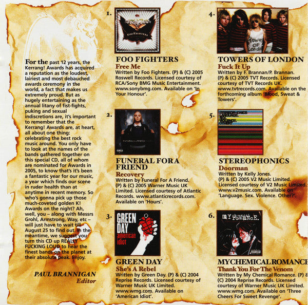 Various : Kerrang! Awards 2005 The Nominees (CD, Comp)