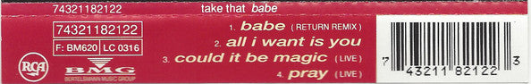 Take That : Babe (CD, Single)