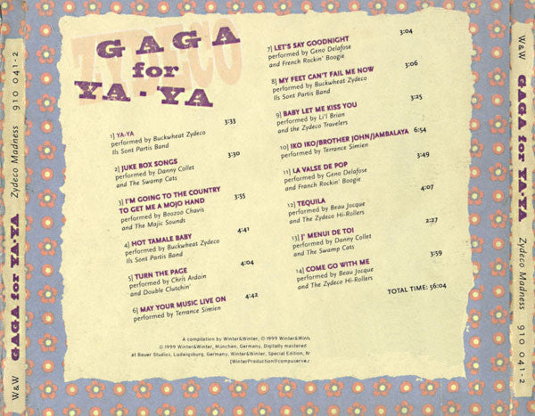 Various : Zydeco Madness Gaga For Ya-Ya (CD, Comp, S/Edition)