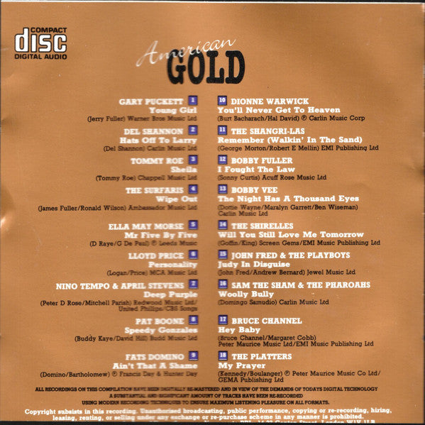 Various : 60's American Gold (CD, Comp)