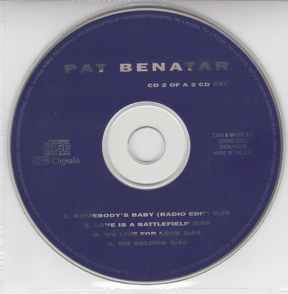 Pat Benatar : Somebody's Baby (CD, Single, CD2)