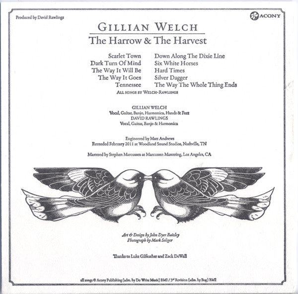 Gillian Welch : The Harrow & The Harvest (CD, Album)
