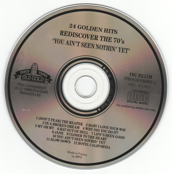Various : Rediscover The 70's (1968 - 81) - You Ain't Seen Nothin' Yet (24 Rock Greats) (2xCD, Comp)