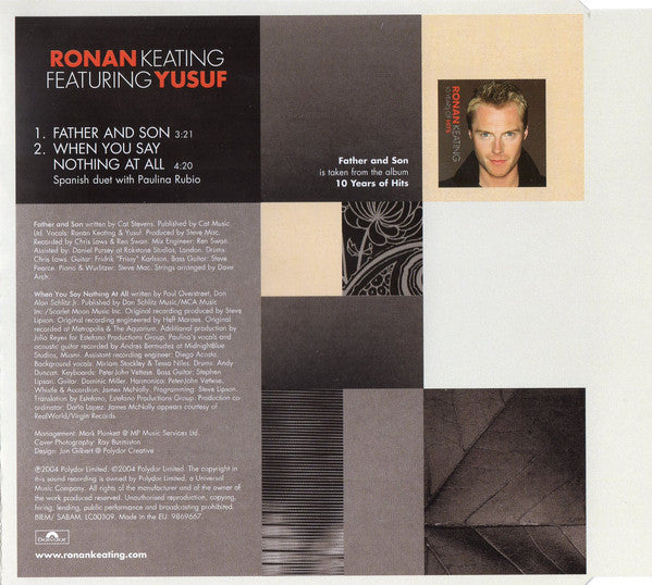 Ronan Keating Featuring Yusuf Islam : Father And Son (CD, Single)