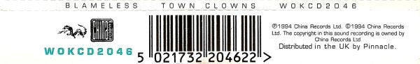 Blameless : Town Clowns (CD, Single)
