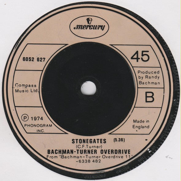 Bachman-Turner Overdrive : Takin' Care Of Business (7", Single)