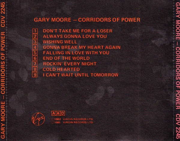 Gary Moore : Corridors Of Power (CD, Album, RE)