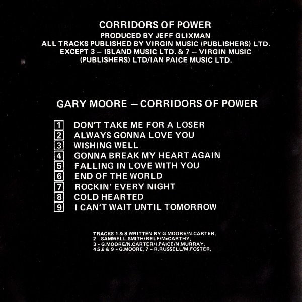 Gary Moore : Corridors Of Power (CD, Album, RE)