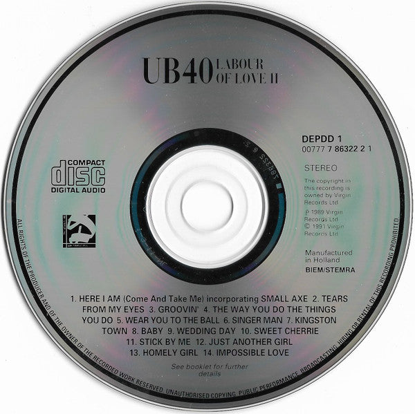 UB40 : Labour Of Love II (CD, Album)