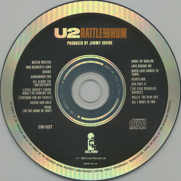 U2 : Rattle And Hum (CD, Album)