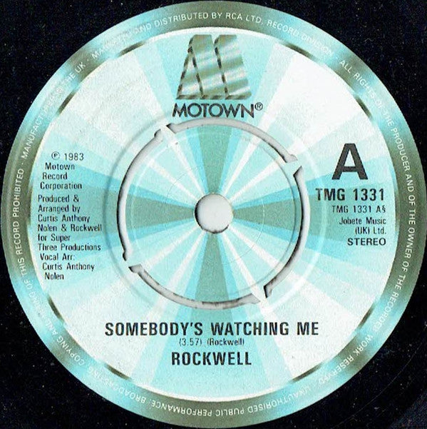 Rockwell : Somebody's Watching Me (7", Kno)