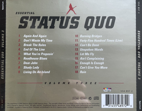 Status Quo : The Essential Status Quo - Volume Three (CD, Comp, EDC)