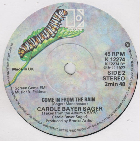 Carole Bayer Sager : I'd Rather Leave While I'm In Love (7", Single)