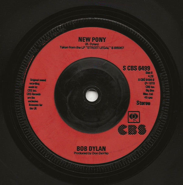 Bob Dylan : Baby Stop Crying (7", Inj)