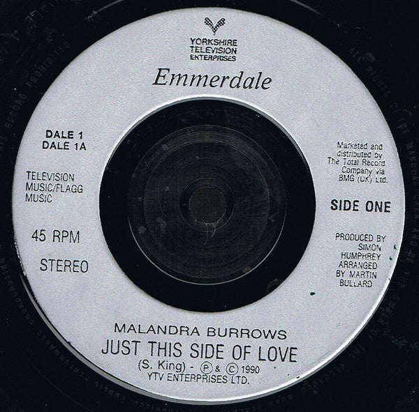 Malandra Burrows : Just This Side Of Love (7", Single, Inj)