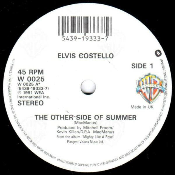 Elvis Costello : The Other Side Of Summer (7", Single)