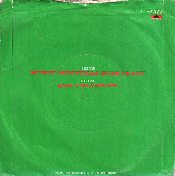 Slade : Merry Christmas Everybody (7", Single, RE, Sil)