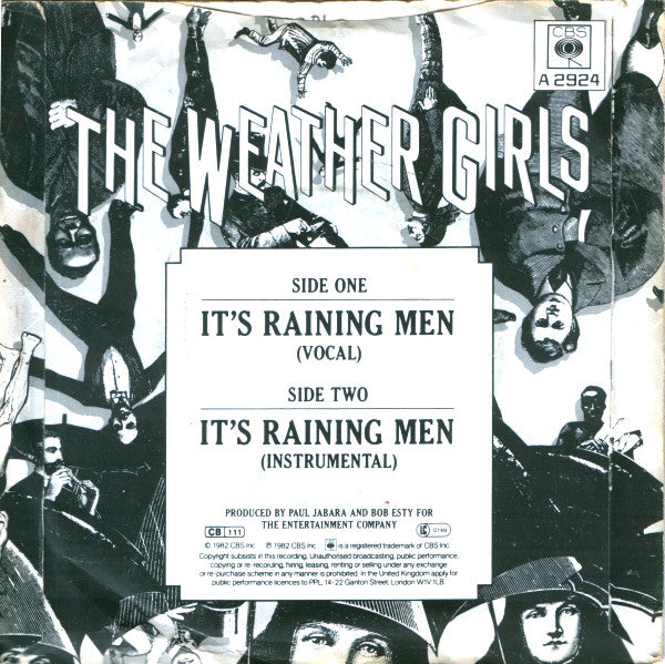 The Weather Girls : It's Raining Men (7", Single, Ora)