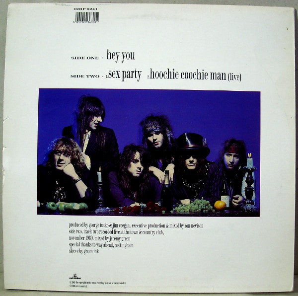 The Quireboys : Hey You (12", Single, Ltd)