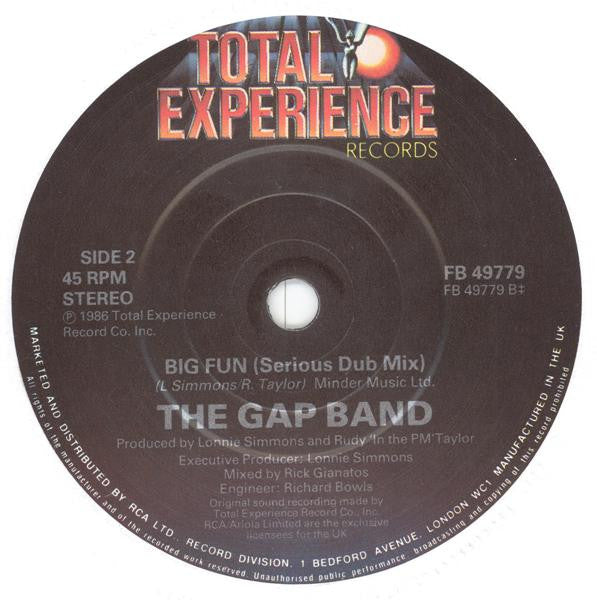 The Gap Band : Big Fun (7", Single)