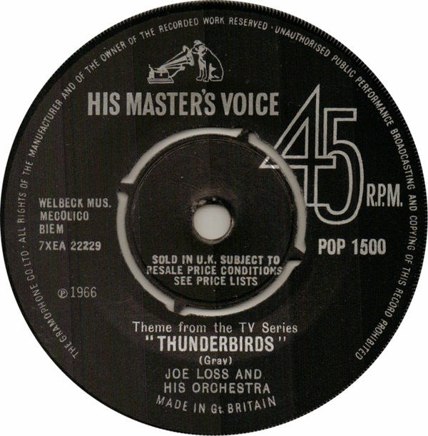 Joe Loss & His Orchestra : Thunderbirds (7", Single)