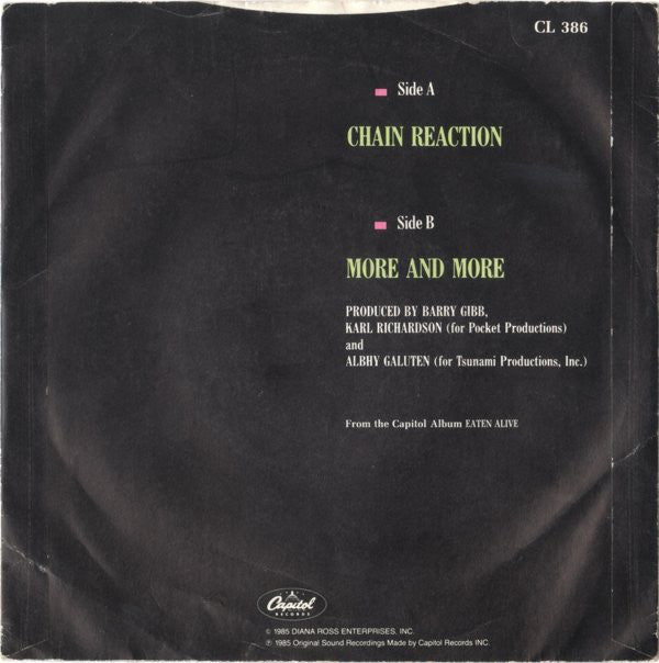 Diana Ross : Chain Reaction (7", Single, Sil)