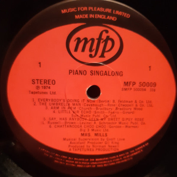 Mrs. Mills : Piano Singalong (LP, Album)