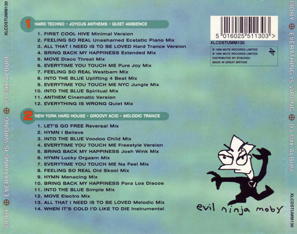 Moby : Everything Is Wrong (DJ Mix Album) (2xCD, Comp, Mixed)
