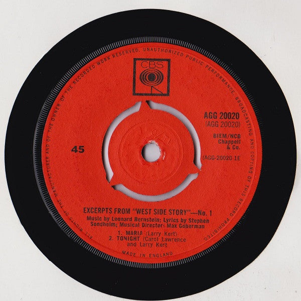 Various : Excerpts From West Side Story No. 1 (7")