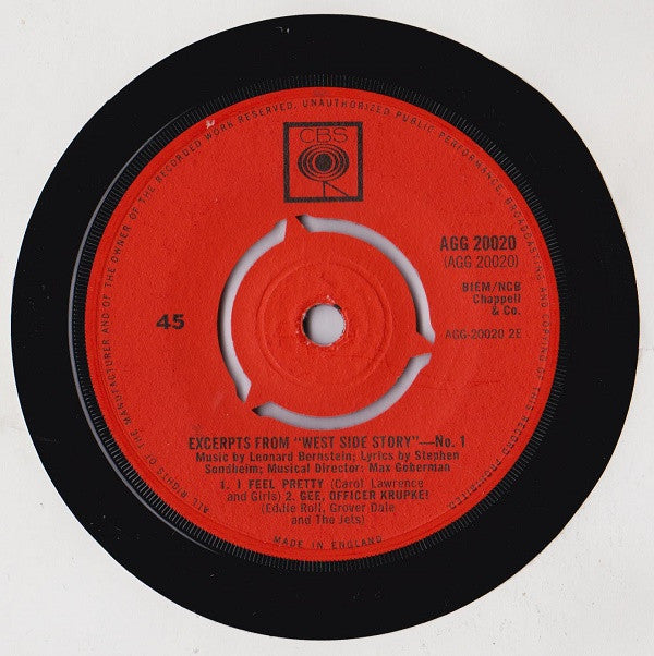 Various : Excerpts From West Side Story Vol. 1 (7")