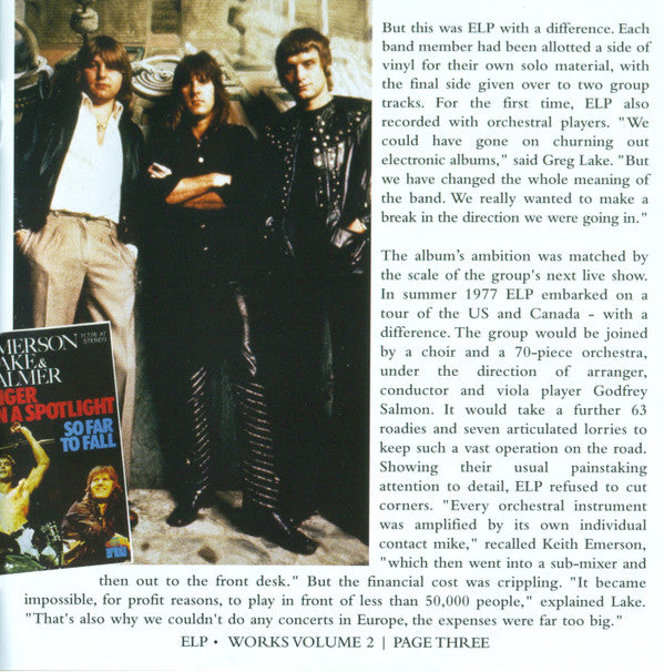 Emerson Lake & Palmer* : Works Volume 2 (CD, Album, RE)