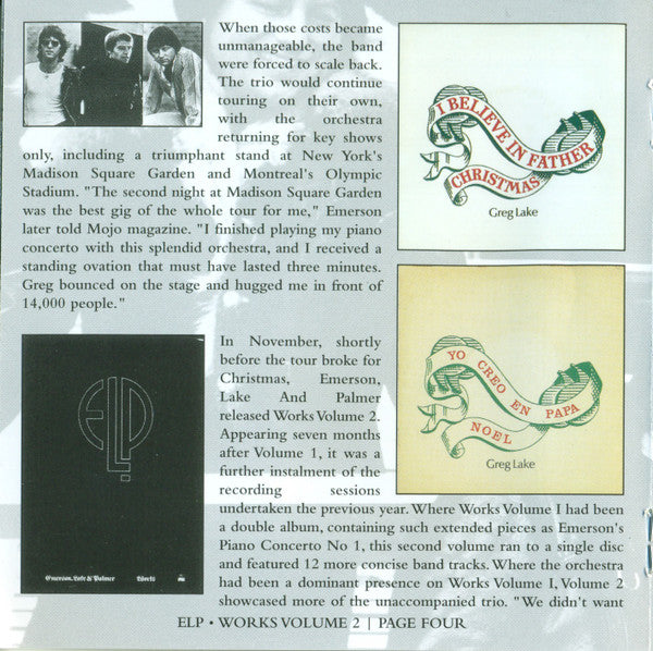 Emerson Lake & Palmer* : Works Volume 2 (CD, Album, RE)