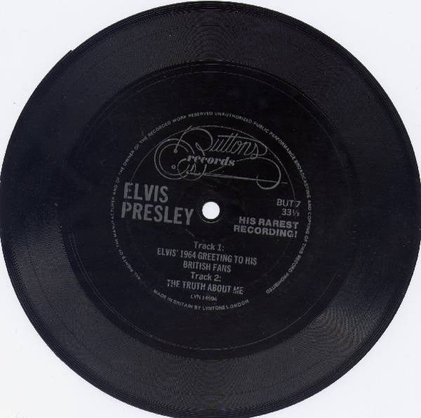 Elvis Presley : His Rarest Recording! (Flexi, 7", S/Sided)