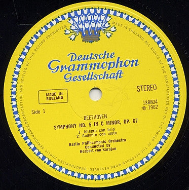 Ludwig van Beethoven - Berliner Philharmoniker • Herbert von Karajan : Symphonie Nr.5 (LP, RE)